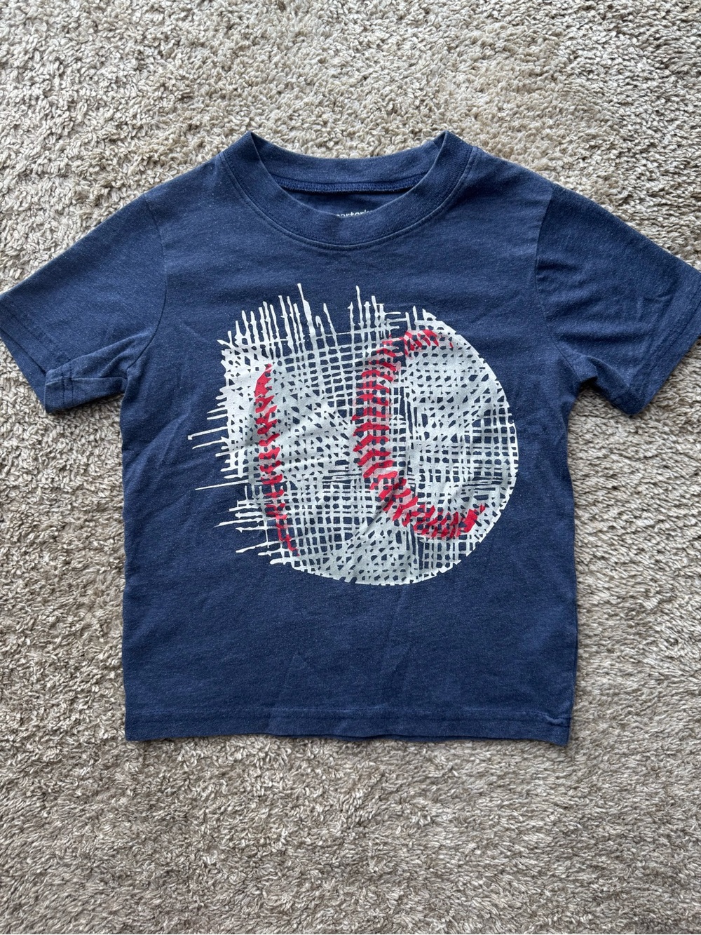 Carter’s Toddler Boys Baseball Graphic T-Shirt Navy Blue Size 3T